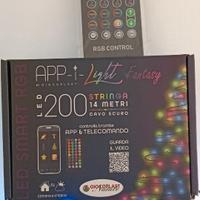 Luci led colori catena  Natale con telecomando