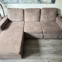 Divano letto con penisola contenitore 225x155