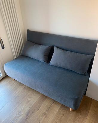 Divano letto pieghevole 2 posti grigio antracite
