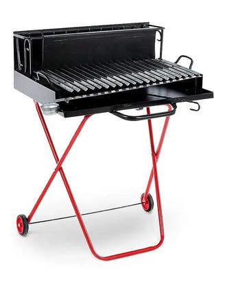 BARBECUE A LEGNA IN FERRO CON GRIGLIA ACCIAIO INOX