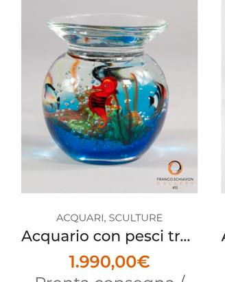 acquario vetro murano 