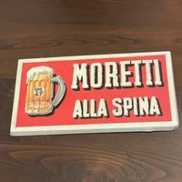 Insegna targa Moretti alla spina