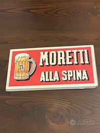 Insegna targa Moretti alla spina