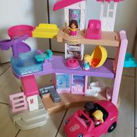 Casa di Barbie little people + macchina Barbie 