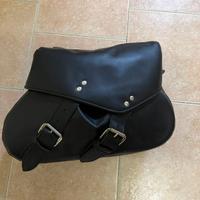 Borsa laterale in pelle per Harley o moto custom
