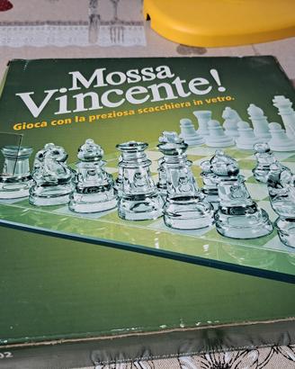 scacchiera in vetro nuova da collezione 