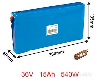 Pacco Batteria al Litio 36V 15Ah per EBike
