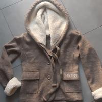 giacca calda con ecopelliccia