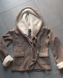 giacca calda con ecopelliccia