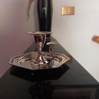 Porta candela bugia in silver