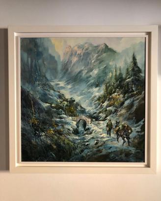 Quadro "Pizzo Tresero" paesaggio invernale alpino