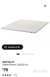 Topper letto 140x200 nuovo