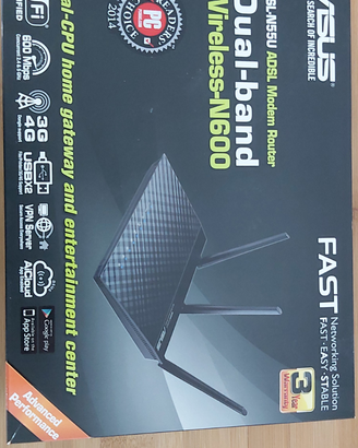 Modem router wireless ASUS DSL-N55U con Wi-Fi N600