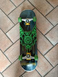 skateboard verde e nero