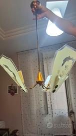 lampadario anni 50 in ottone 