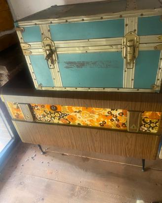 Lotto 4 Bauli e Valigie Vintage Antiche d'Epoca -