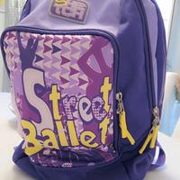 zaino scuola bimbo bimba viola 