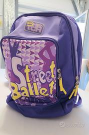 zaino scuola bimbo bimba viola 