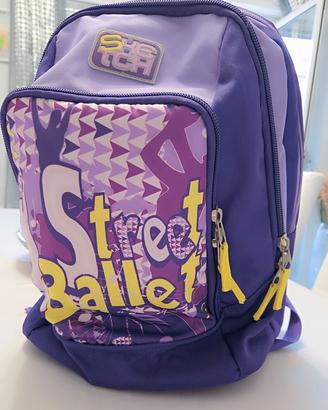 zaino scuola bimbo bimba viola 