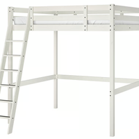 Struttura per letto a soppalco, mordente bianco