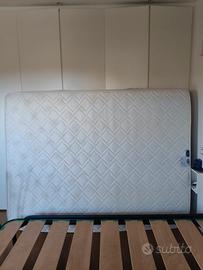 Rete a doghe e materasso matrimoniale Woolmark XXL