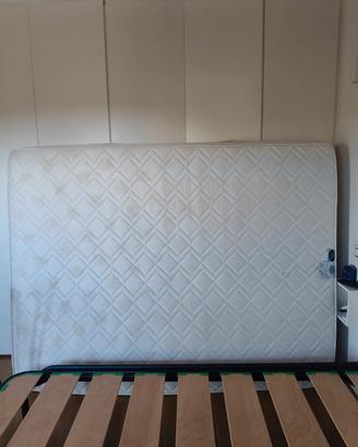Rete a doghe e materasso matrimoniale Woolmark XXL