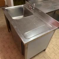 Lavatoio lavabo in inox 120x70 h85cm