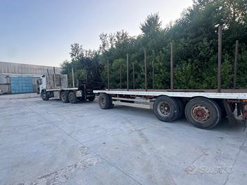 Volvo 460 con gru X tronchi e rimorchio