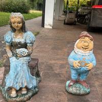 nani da giardino con biancaneve