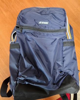 zaino Unisex K-way Blue e nero seminuovo