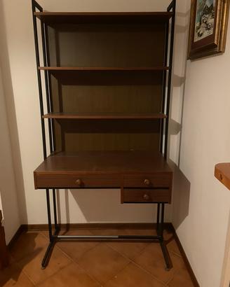 Scrittoio Libreria Vintage anni70 Stile Industrial