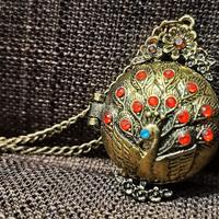 Medaglione Apribile Portafoto PAVONE Charm Peacock