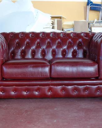 Chester 2 posti LETTO in pelle vintage vinaccio