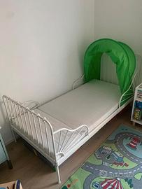 Letto metallo allungabile bianco IKEA mod. MINNEN 