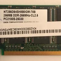 Modulo memoria pc2100s 256mb ddr 266 Mhz notebook