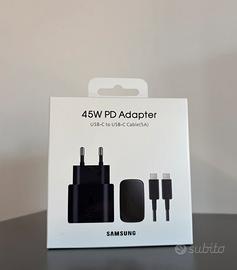 NUOVI Samsung Alimentatore 45W+Cavo 5A TypeC 1M