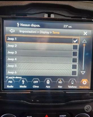 autoradio uconnect jeep compass renegade 8.4