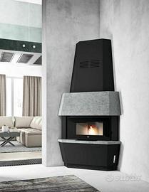 Caminetto inserto a pellet eva calor giotto 12 kw