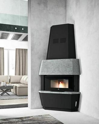 Caminetto inserto a pellet eva calor giotto 12 kw