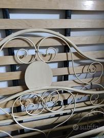 Letto in ferro battuto e rete, anche baldacchino
