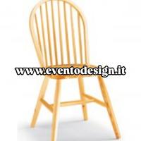 Mobilio sedie in stile tirolese in pino grezzo 