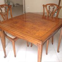 Tavolo e 4 sedie  stile liberty art decò