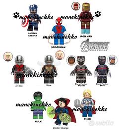 10 AVENGERS Minifigures hulk IronMan simil LEGO