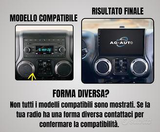 Jeep Wrangler KIT COMPLETO Autoradio Android Radio