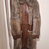 Pelliccia Lapin con inserto in pelle