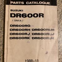 Parts Catalogue Catalogo Ricambi Suzuki DR 600 R