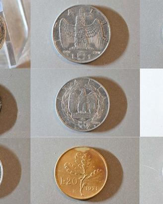 Monete italiane con alcuni pezzi rari