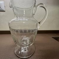 Caraffa acqua vetro decorato