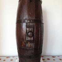 Botticella antica doghe quercia e ferro battuto