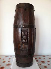 Botticella antica doghe quercia e ferro battuto